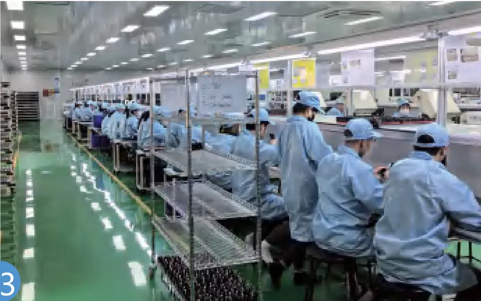 Assembly line at the partner factory in Vietnam